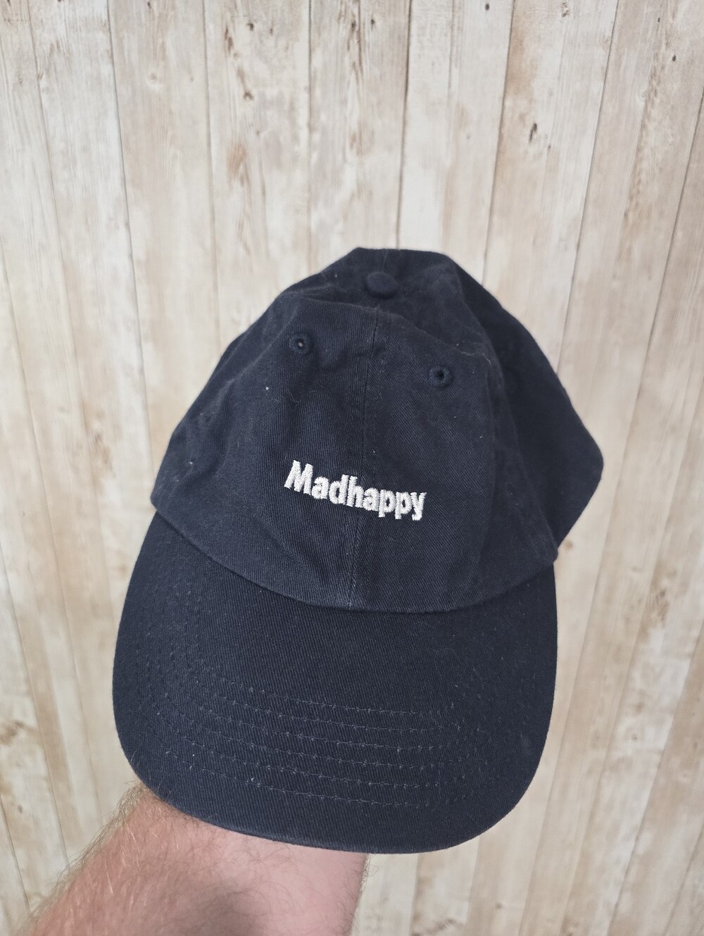 Madhappy Cotton Baseball Hat Navy Logo Spellout Streetwear